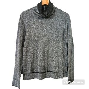 Peruvian Connection silver sparkle turtleneck sweater size S